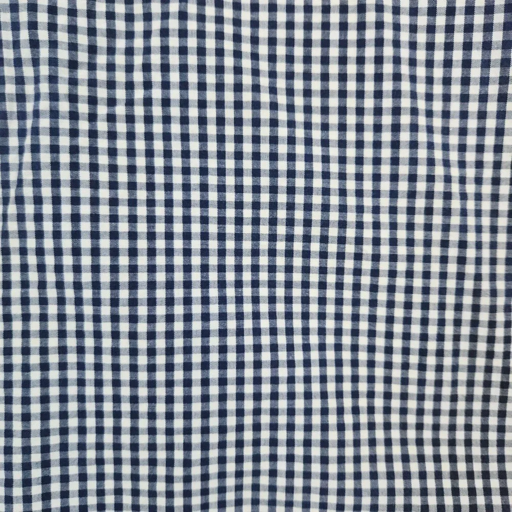 J Crew Shirtings Men's Blue & White Checks Size L 100% Cotton Washed Casual HOLE